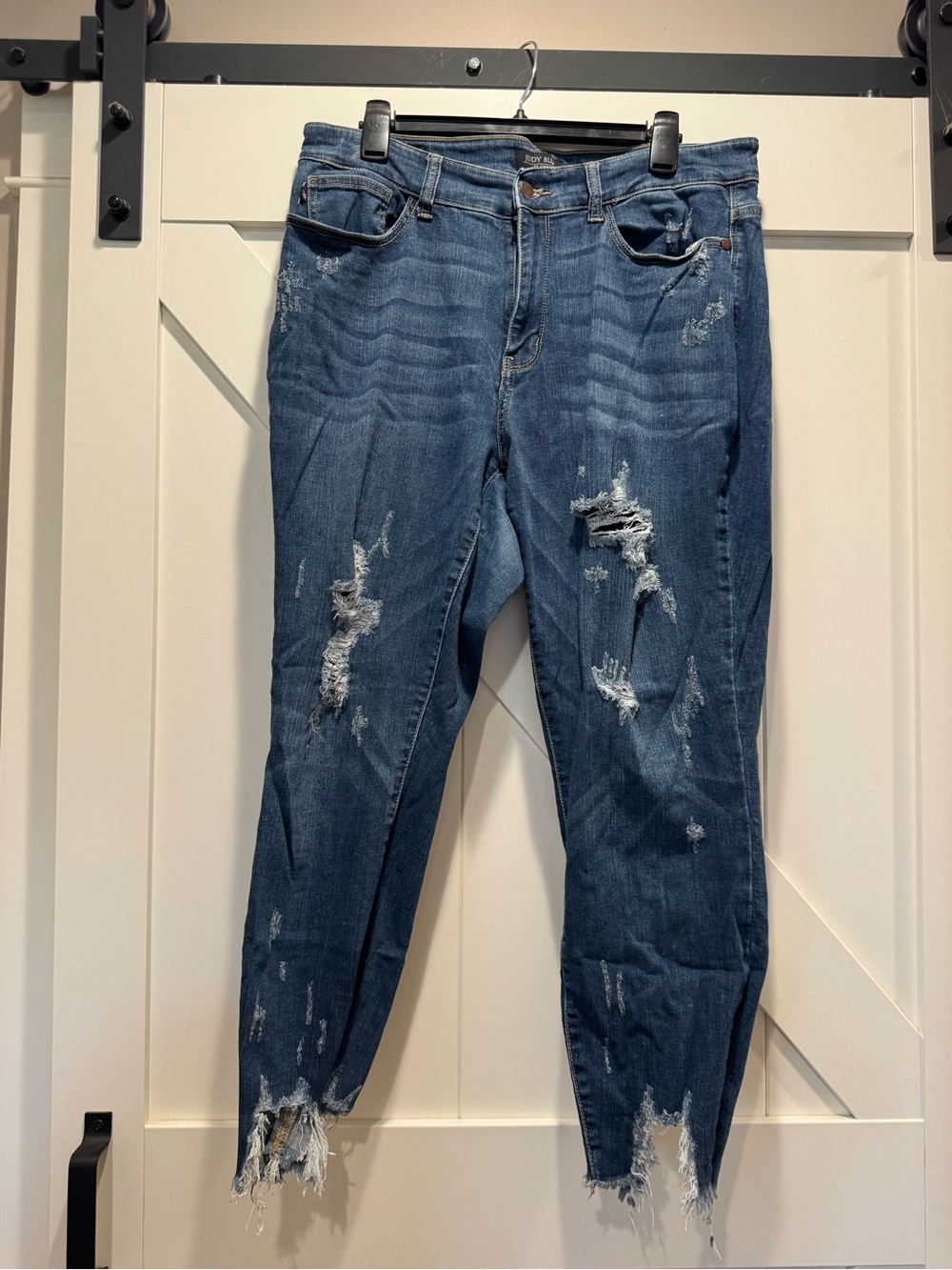 Judy Blue Distressed Dark Blue Skinny Jeans